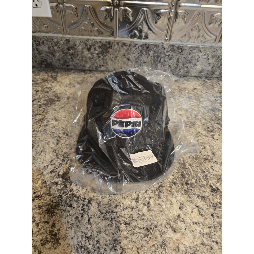 New Pepsi Fitted Retro Logo Black Unisex Large/Extra Large L/XL Cap Hat